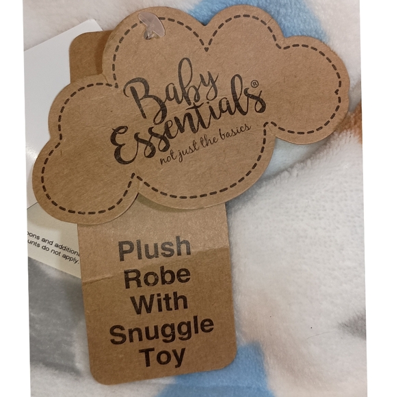 Baby‎ Essentials 2 Piece Set Bath Robe & Snuggle Toy Lovey. Robe 0-9 Months. NWT - Picture 6 of 9